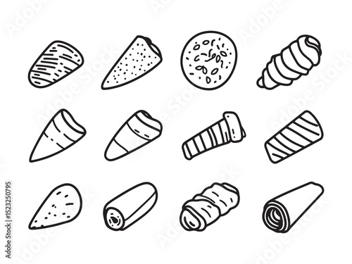 Cannoli Ultra Minimalist 2D Line Art