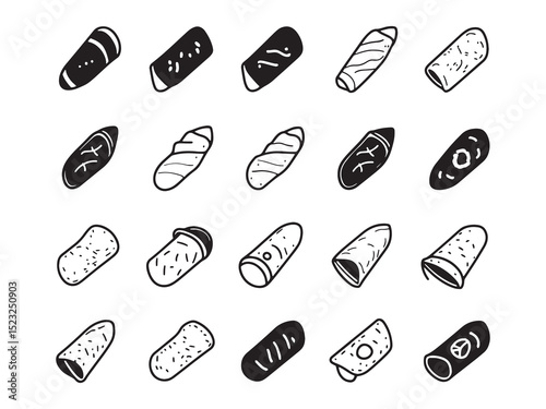 Cannoli Ultra Minimalist 2D Line Art