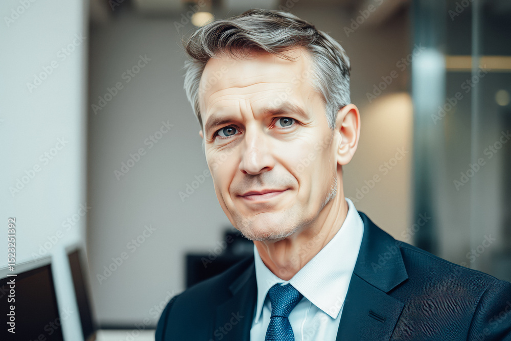 Fototapeta premium Confident Businessman Portrait in Office