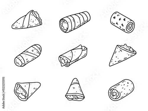 Cannoli Ultra Minimalist 2D Line Art