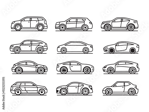 Car Dealership Ultra Minimalist 2D Line Art