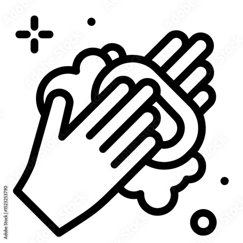 Hands Being Washed with Soap and Foam — Hygiene Routine for Cleanliness, Health Protection, Disease Prevention, Personal Care and Daily Sanitary Habits

