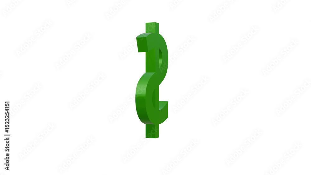 3D dollar icon shines rotating. Dolar sign symbol icon animation on green screen. USA currency symbol. 4k 3D dollar icon shines rotating. Dolar sign symbol icon animation on green screen. USA currency symbol. 4k