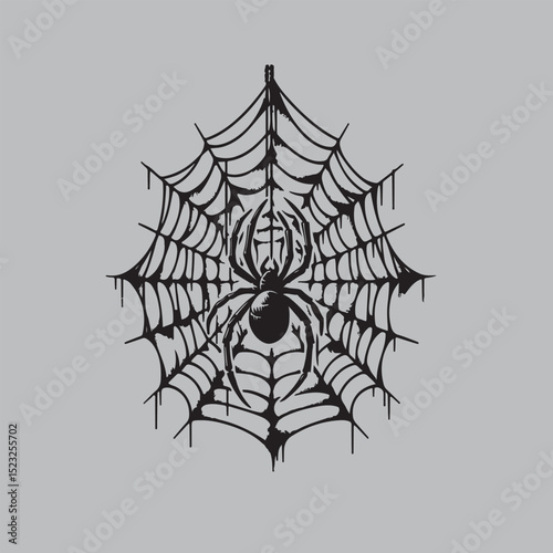 Isolated Spiderweb Vector for Halloween Decoration