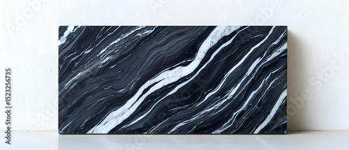 Black And White Marble Slab Pattern