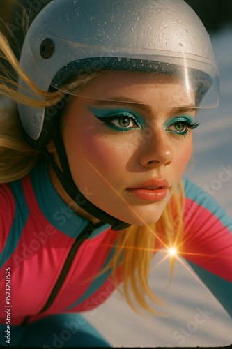 Colorful Racing Makeup
