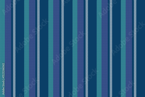 Heritage pattern seamless fabric, diwali vertical textile texture. Ethnic background stripe lines vector in cyan and indigo colors.