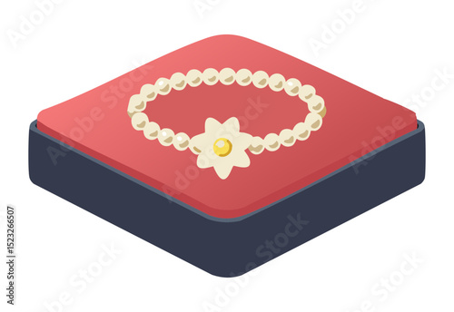 Pearl Bracelet with Flower Gift Box