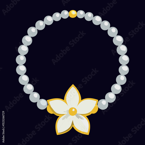 Elegant Floral Pearl Bracelet Accessory