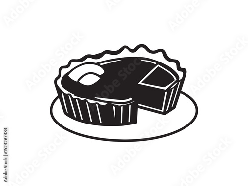 Chocolate Tart Simple Dessert Art