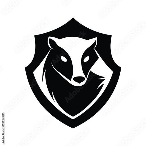 Badger head mascot logo concept for fearless animal logo branding vector illustration.
