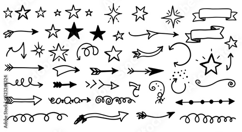 Collection of decorative doodles