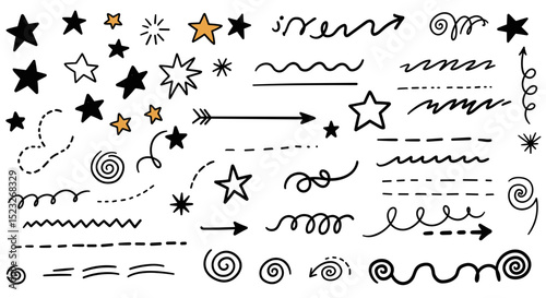 Collection of decorative doodles