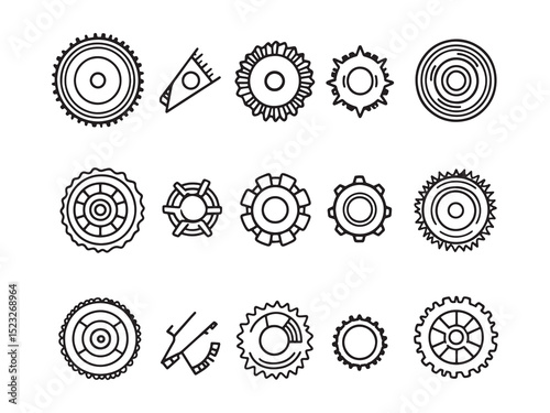 Circular Saw Ultra Minimalist 2D Line Art Variant
