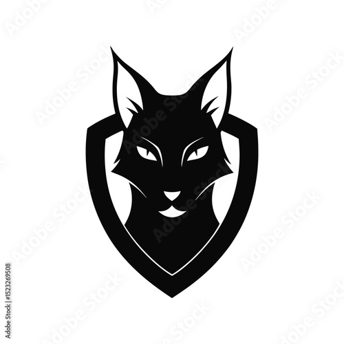Caracal head mascot design for rare and stealthy wild animal themes vector illustration.