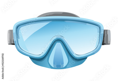 Light Blue Gray Diving Mask