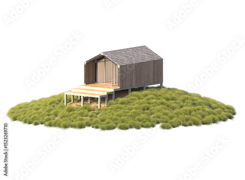 house on the grass