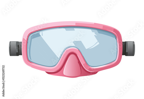 Pink White Underwater Diving Mask