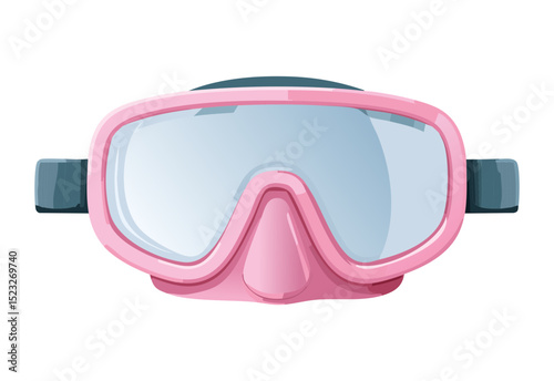 Smooth Pink Diving Mask Graphic