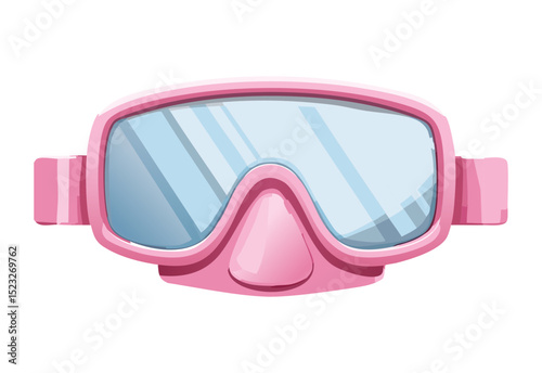 Light Pink Diving Mask Illustration