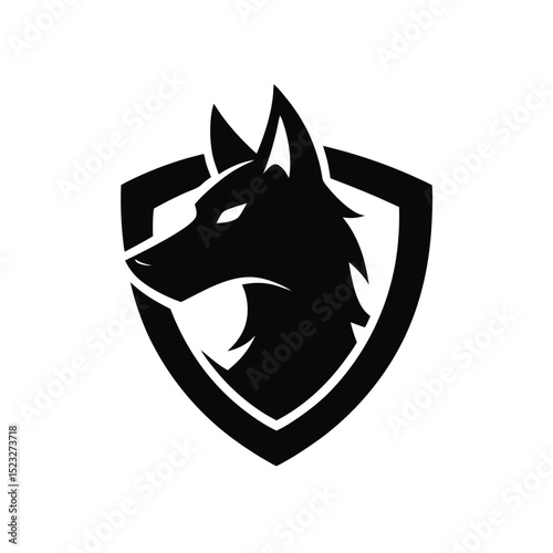 Jackal head mascot logo for themes of intelligence and agility in nature vector illustration.