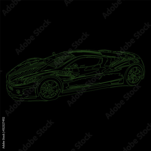 sports car silhouette isolated