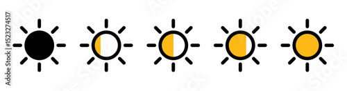 brightness level button user interface