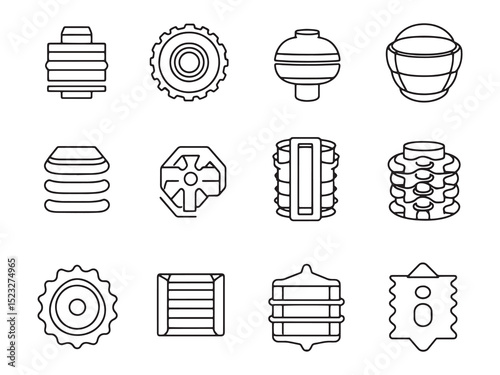 Compression Molding Ultra Minimalist 2D Line Art Variant