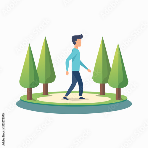 Vector symbol for marked nature walking trails