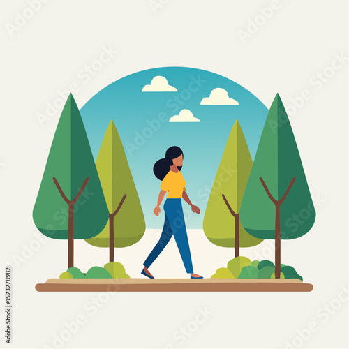 Vector symbol for marked nature walking trails