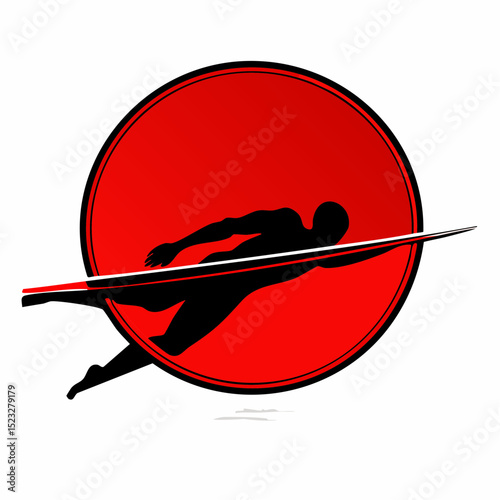 Vector symbol banning swimming in hazardous zones