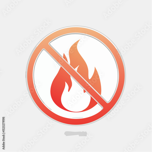 Vector symbol to show campfires are not allowed