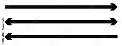 Left and right arrow, pointer, cursor in opposite direction. Intersection, navigation, forward-backward arrow element. Double arrow icon set . two side arrows icon