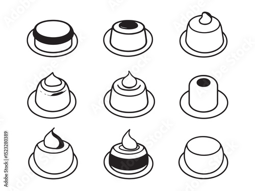Creme Caramel Minimalist Line Art Design