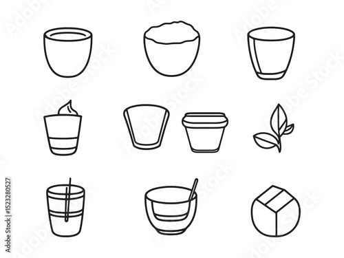 Creme Fraiche Minimalist Line Drawing