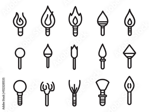 Cutting Torch Minimal Icon Design