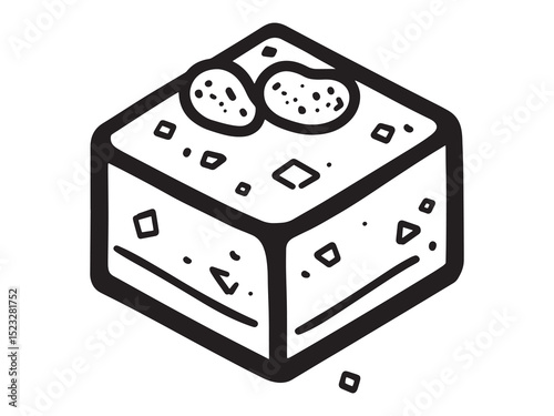 Date Cake Line Icon Set
