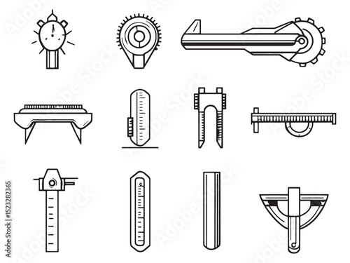 Digital Caliper Precision Tool Vector