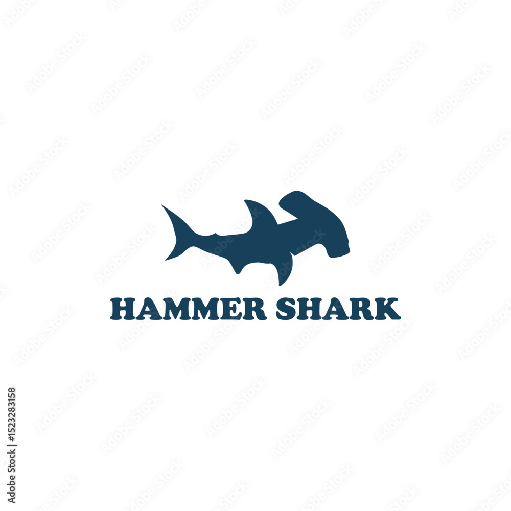Obraz premium Hammer Shark Vector Logo Animals