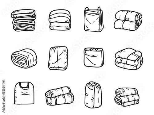 2D Line Art Emergency Blanket Collection