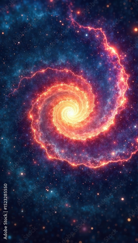 Fototapeta premium A close-up shot of a swirling galaxy, representing the vastness and complexity of thought, sparking curiosity and wonder about the universe and the mysteries within , thinking, nature, otherworldly