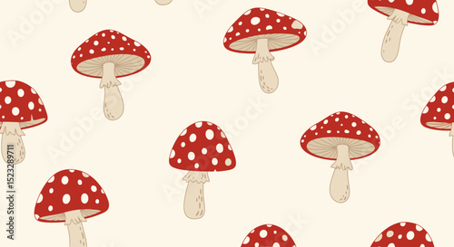Mushroom Magic: Whimsical Seamless Pattern