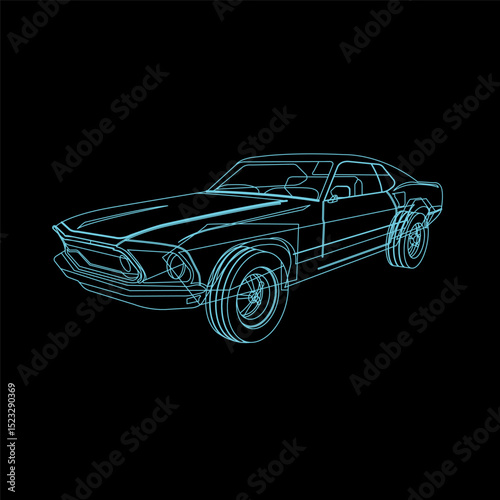 sports car silhouette isolated