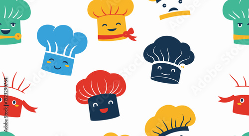Playful Chef Hat Pattern: Culinary Delight
