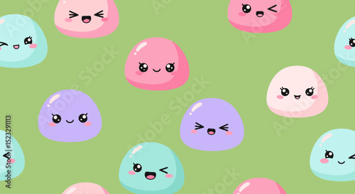 Kawaii Candy Pattern: Colorful and Cute Confections
