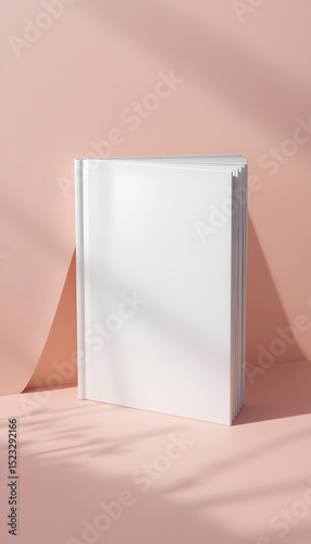 magazine mockup with blank white cover.