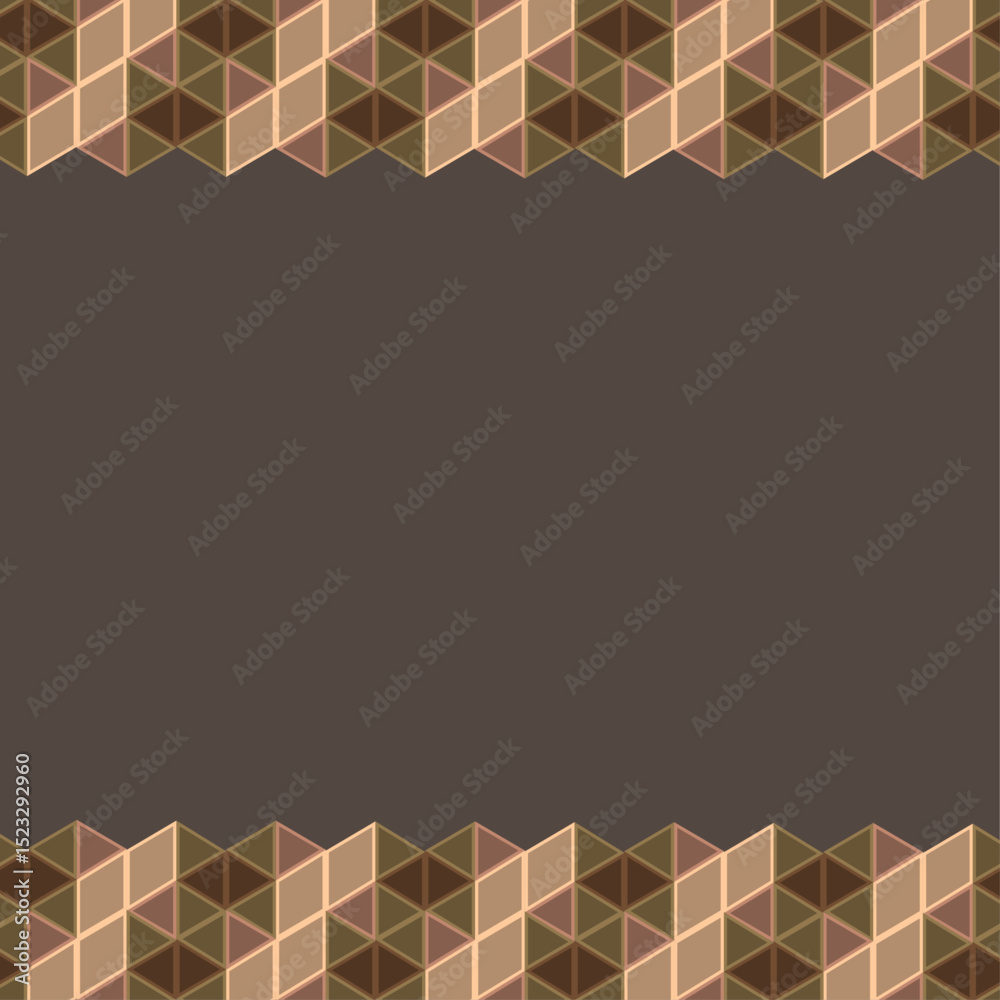 Fotografía Background frame abstract geometry triangles pattern brown color