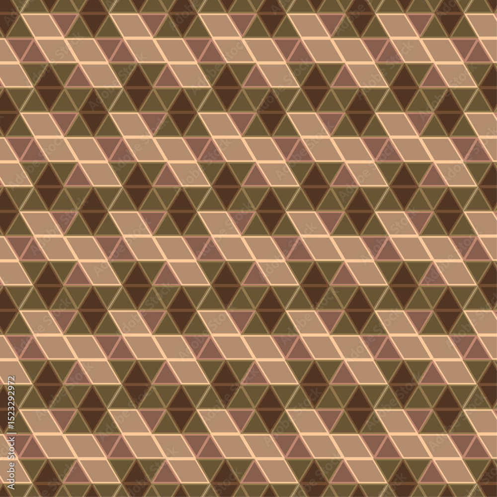 Fotografía Brown triangle pattern seamless abstract background concept graphic