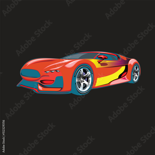 sports car silhouette isolated