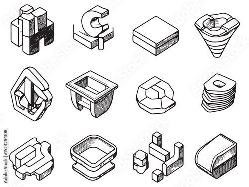 Foundry Mold Line Art